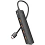 Vention Hub USB Tipo-C 3.2 CKCBB 4xUSB 1xUSB Tipo-C PD Negro